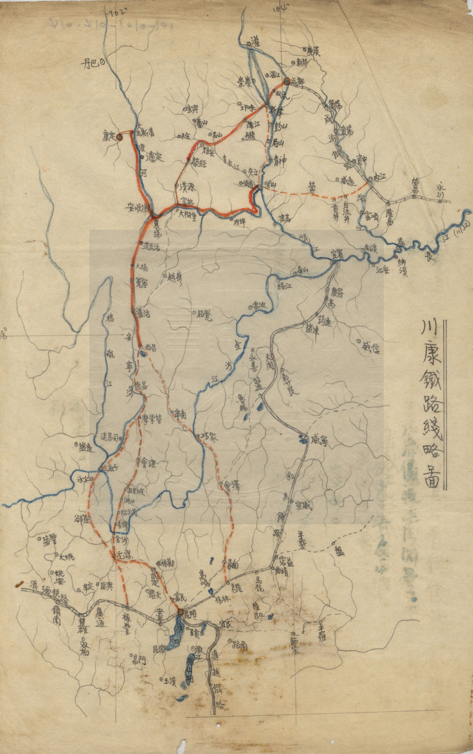 川康鐵路線略圖